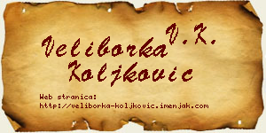 Veliborka Koljković vizit kartica